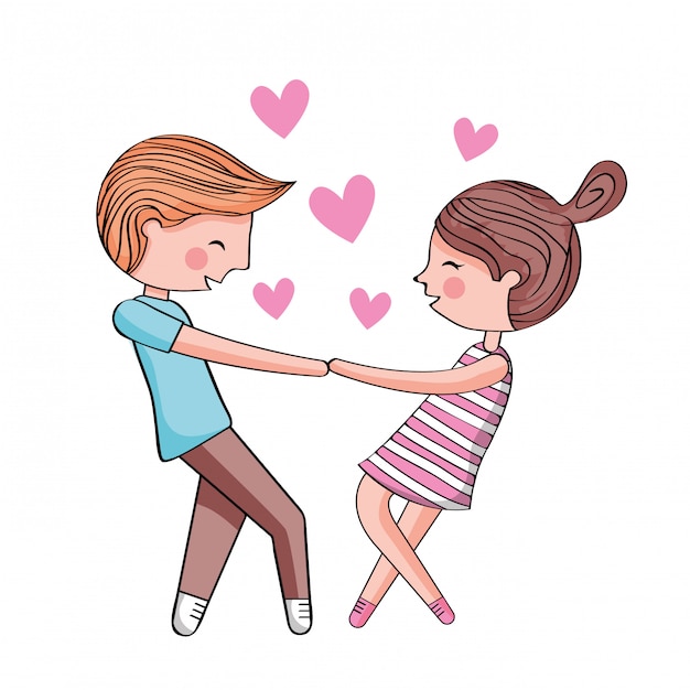 Premium Vector Cute Couple Cartoonillustration