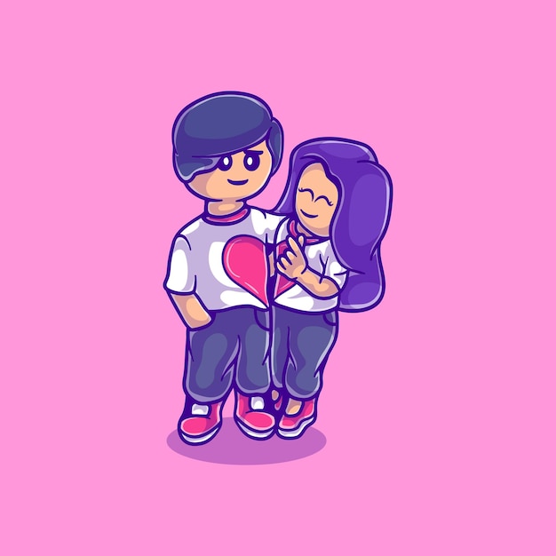 Premium Vector Cute Couple Valentines Day Illustration