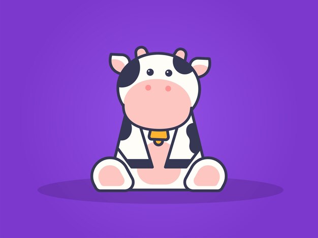 Download Premium Vector | Cute cow cartoon concept illustration