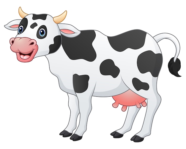 Cute cow cartoon | Premium Vector