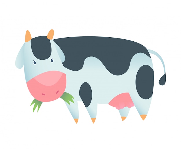 Download Premium Vector | Cute cow in flat style isolated. vector ...