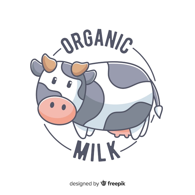 Download Free Cute Cow Organic Milk Logo Free Vector Use our free logo maker to create a logo and build your brand. Put your logo on business cards, promotional products, or your website for brand visibility.