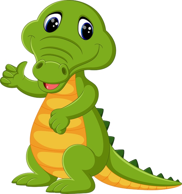 Premium Vector | Cute crocodile cartoon