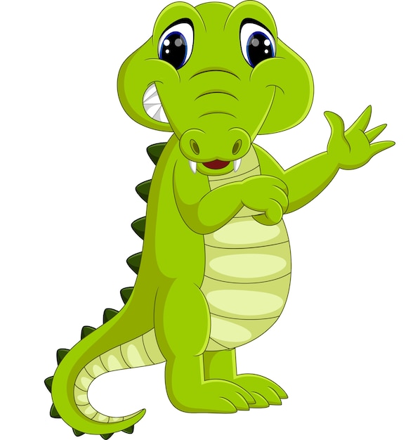 Premium Vector | Cute crocodile cartoon