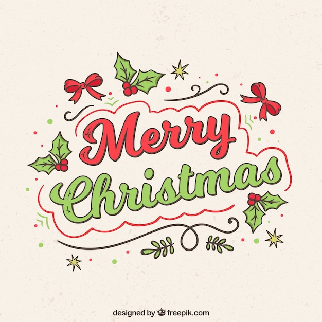 Cute decorative christmas background | Free Vector