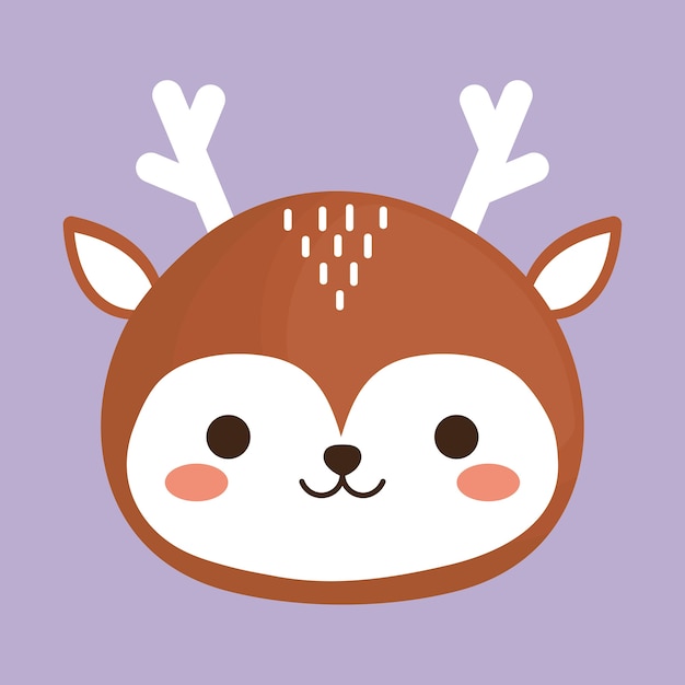 Download Cute deer animal icon | Premium Vector