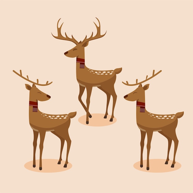 Download Cute deer standing. | Premium Vector