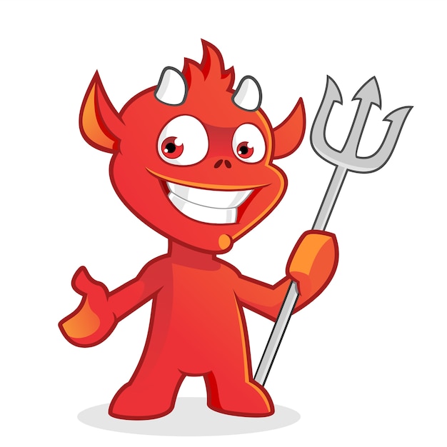Premium Vector | Cute devil cartoon character