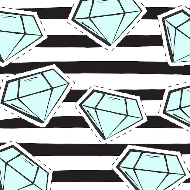 プレミアムベクター かわいいダイヤモンドの背景 ベクトル形式のイラスト