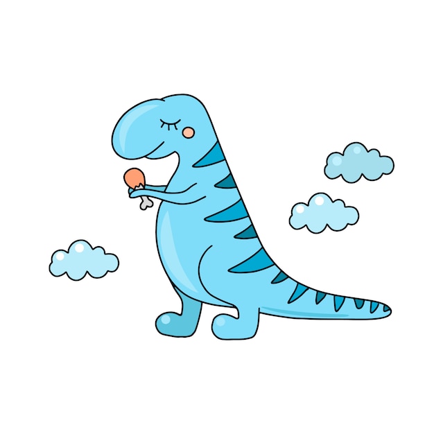 Featured image of post Cute T Rex Vector Funny red tyrannosaurus with big eyes