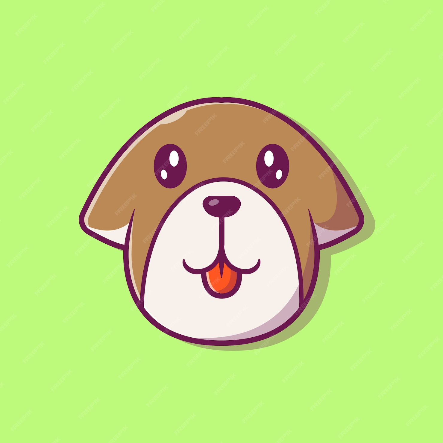 Premium Vector | Cute dog face illustration. breed of dog face. animal ...