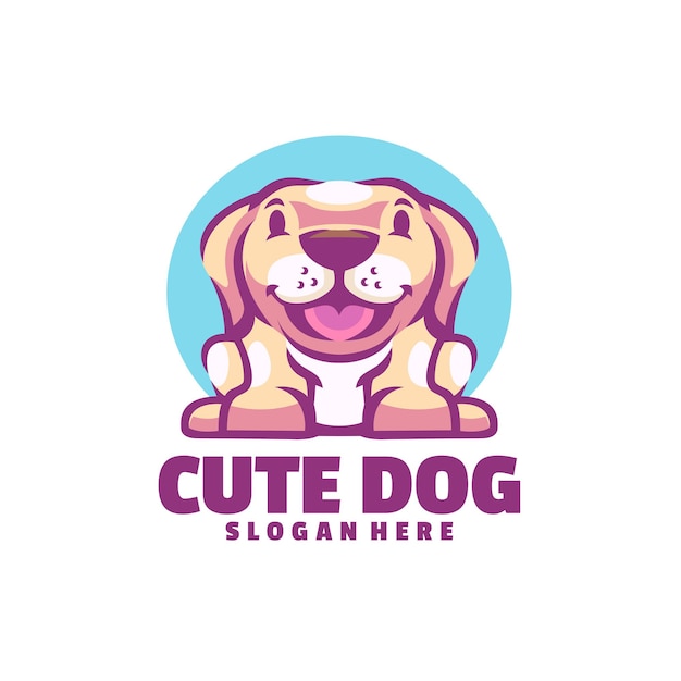 Premium Vector | Cute dog logo isolated on white