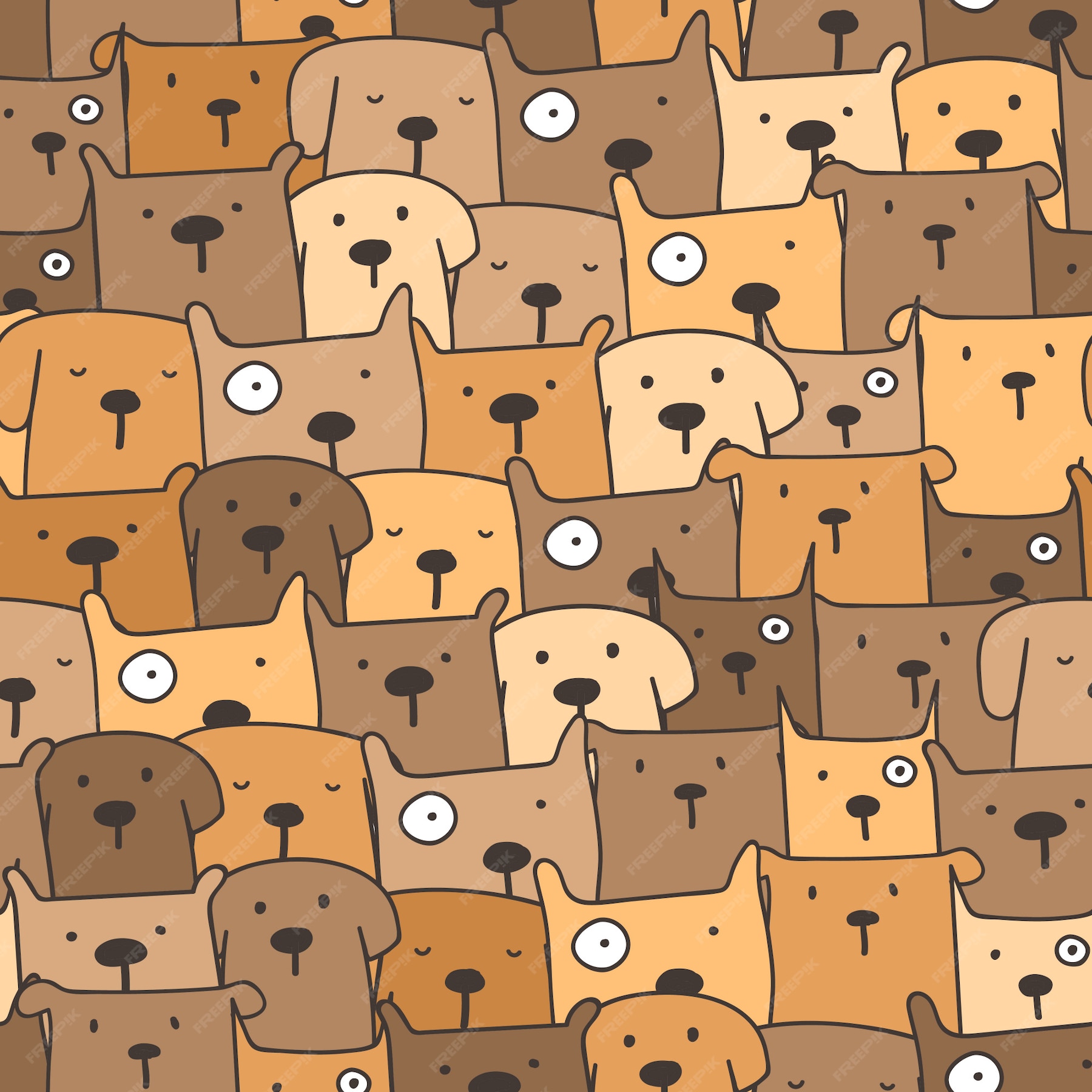 Premium Vector | Cute dog seamless pattern background