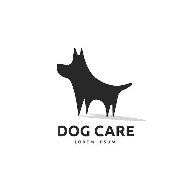 Download Premium Vector | Cute dog silhouette logo