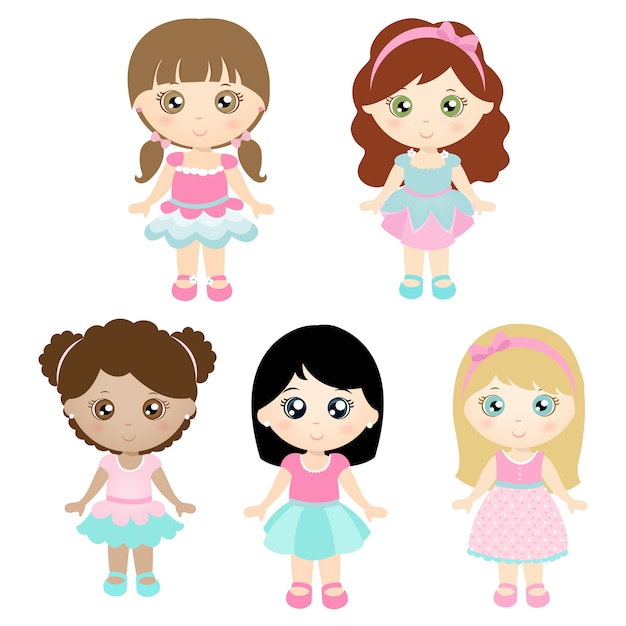 cute doll cartoon