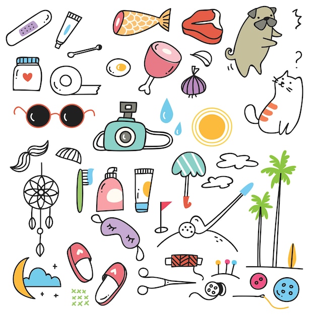 Premium Vector | Cute doodle collection