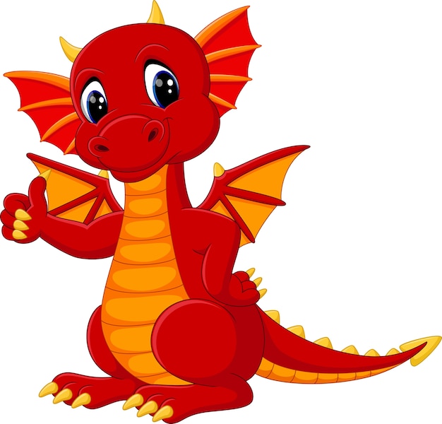 Premium Vector | Cute dragon cartoon