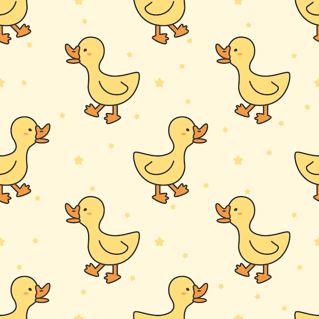 Cute duck seamless pattern Vector Premium Download