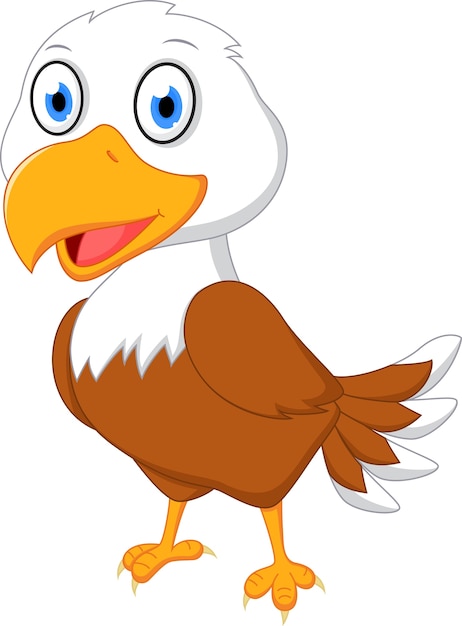 Download Cute eagle cartoon Vector | Premium Download