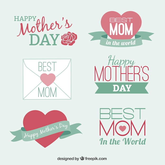 Cute elements for Mothers day