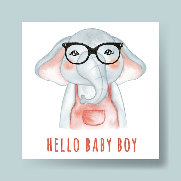 Free Free 296 Baby Elephant With Glasses Svg SVG PNG EPS DXF File