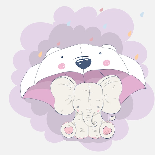 Free Free 185 Elephant With Umbrella Svg SVG PNG EPS DXF File
