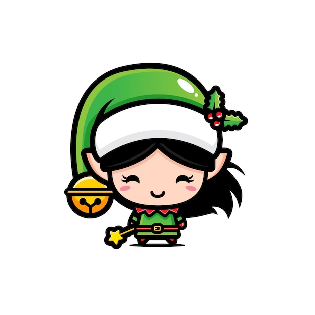 かわいいエルフの女の子のベクトルデザイン プレミアムベクター かわいいエルフの女の子のベクトルデザイン プレミアムベクター