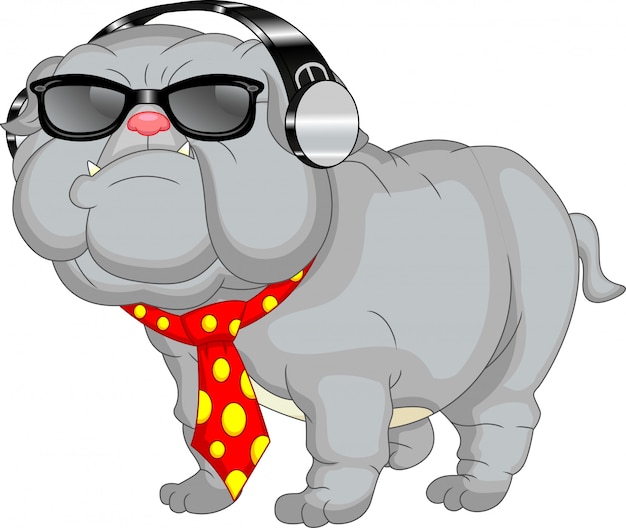 Premium Vector | Cute english bulldog cartoon