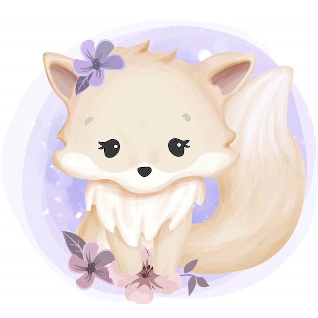 Download Premium Vector | Cute face yellow baby fox