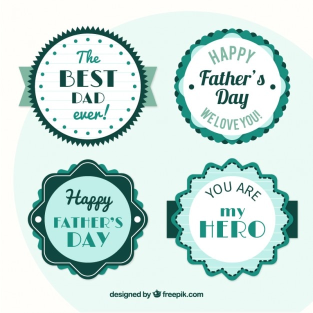 Cute father\'s day stickers pack