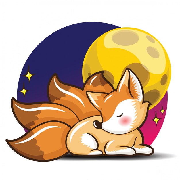 Cute fennec fox cartoon | Premium Vector