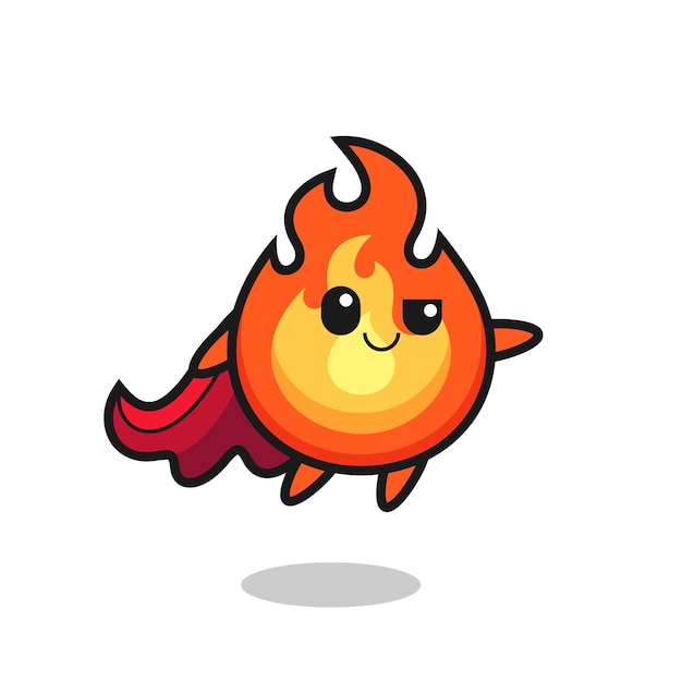 Premium Vector | Cute fire superhero character is flying , cute style ...