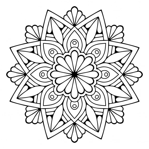 Download Cute floral mandala | Free Vector