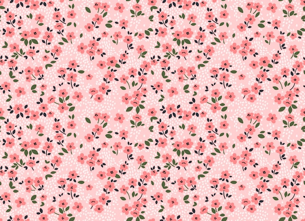 Premium Vector | Cute floral pattern in the small flowers. ditsy print