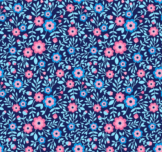 Premium Vector | Cute floral pattern in the small flowers. ditsy print ...