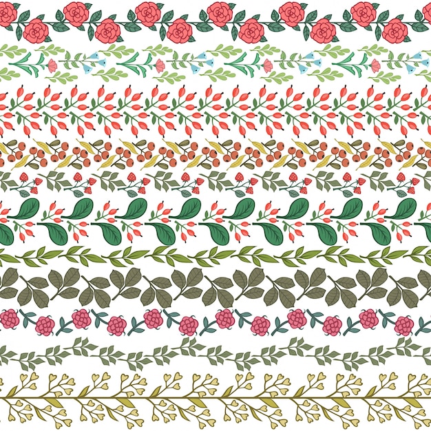 Cute floral wreath pattern | Free Vector