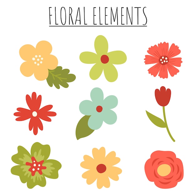 Download Cute flowers | Premium Vector