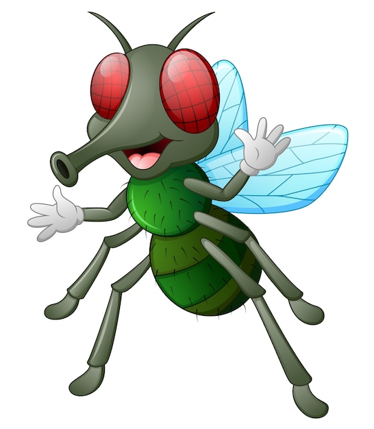 Premium Vector | Cute fly animal waving hand