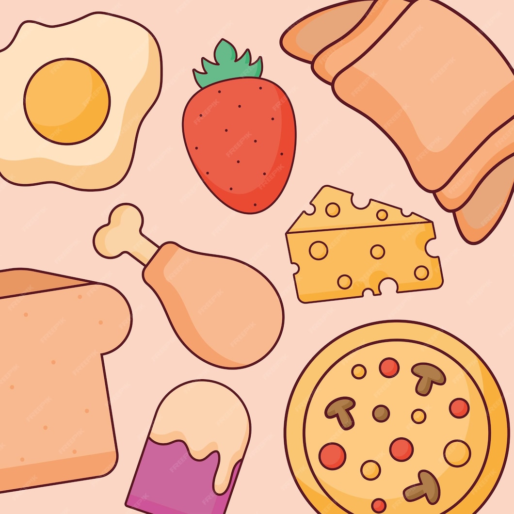 Premium Vector | Cute food poster