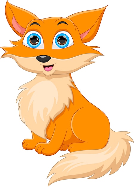 Premium Vector | Cute fox cartoon isolated on white background