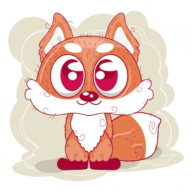 Premium Vector | Cute fox cartoon