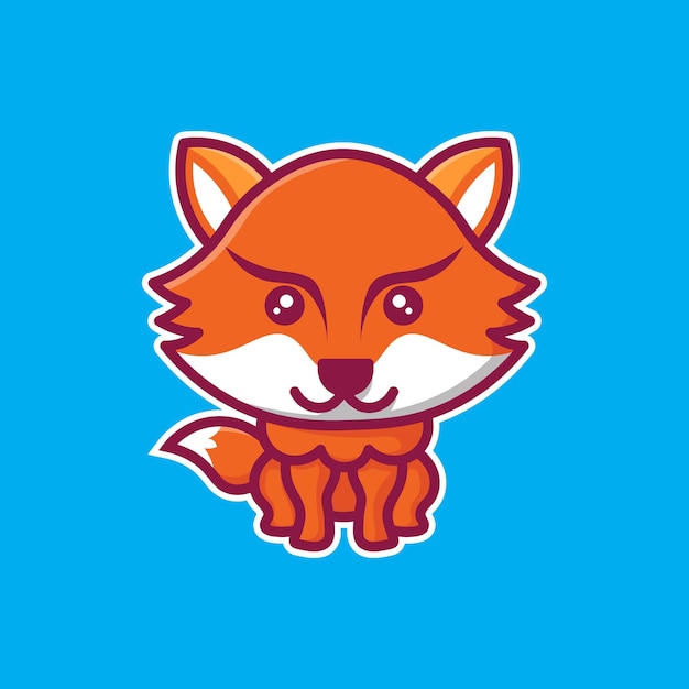 Premium Vector | Cute fox chibi character