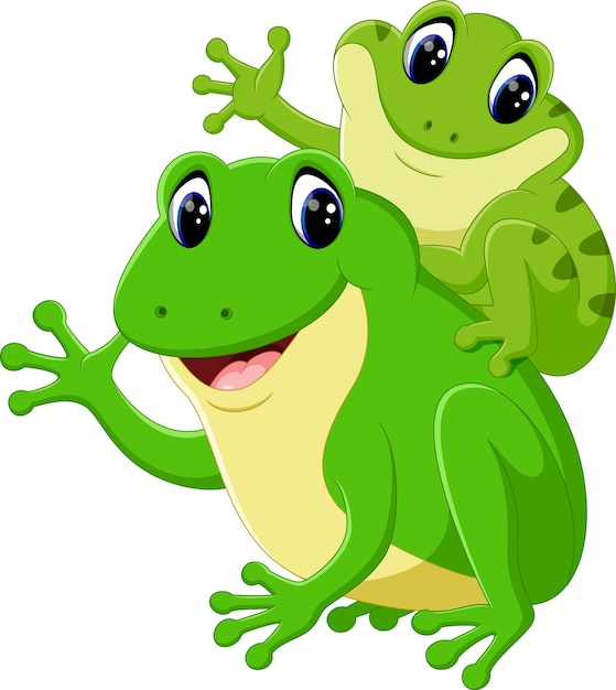 Download Cute frog cartoon | Premium Vector
