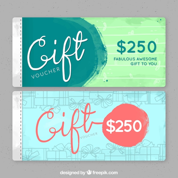Download Cute gift coupons | Free Vector