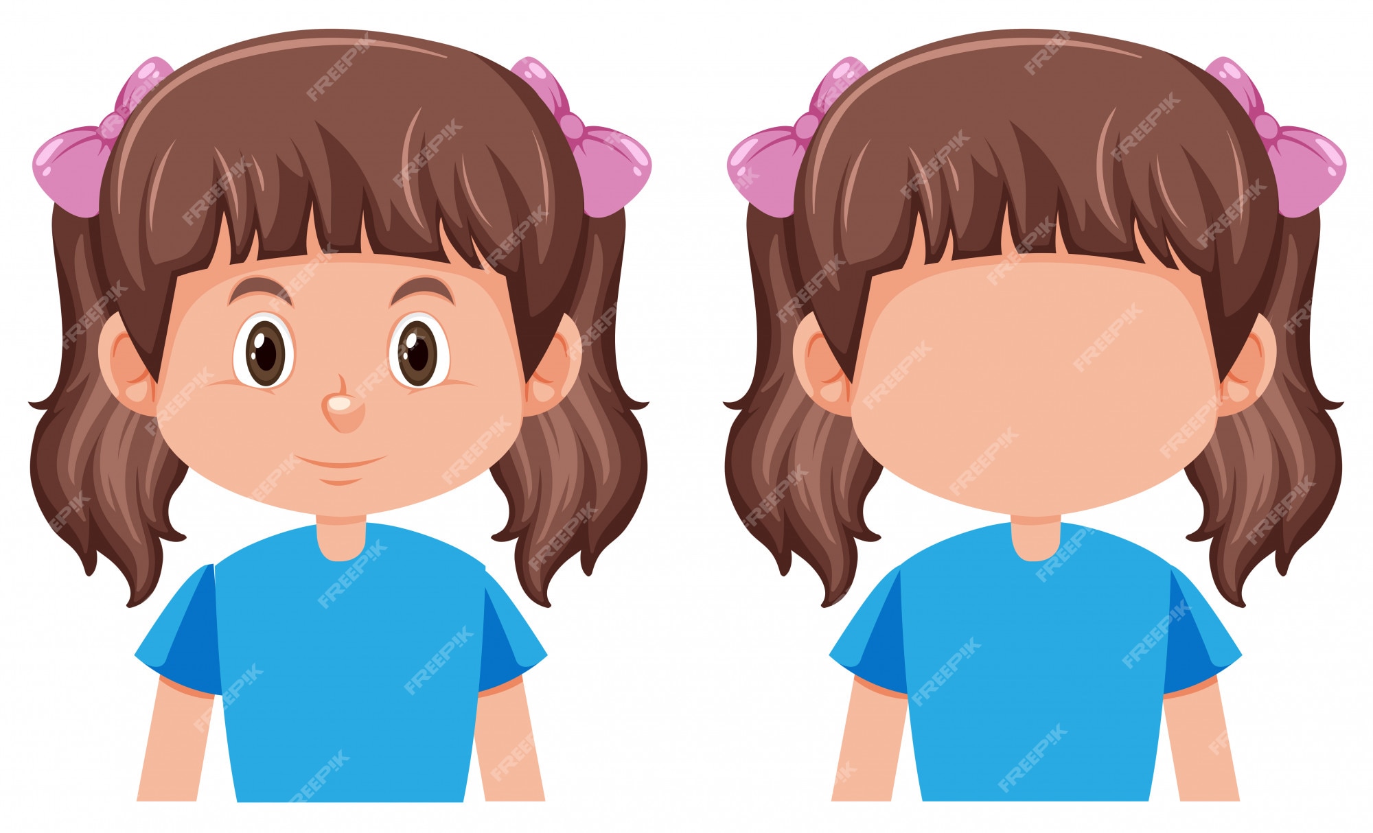 Premium Vector | A cute girl character