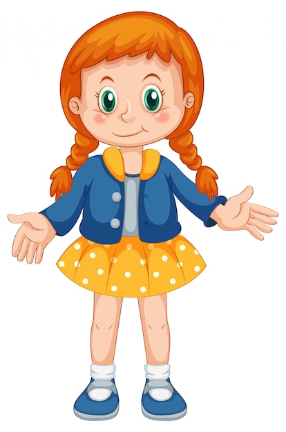 Free Vector | A cute girl character