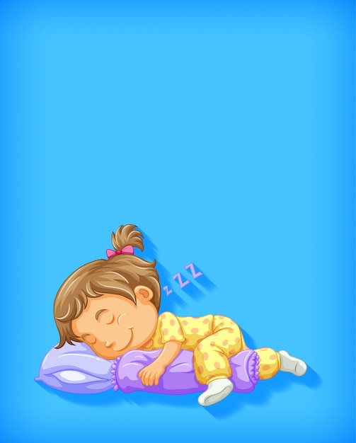 Free Vector | Cute girl sleeping cartoon character isolated
 Girl Sleeping Cartoon