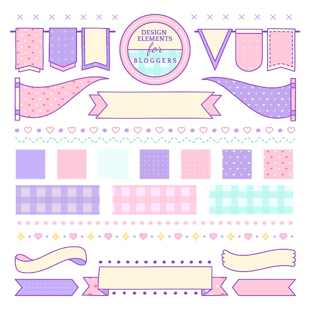 Download Free Download Free Cute And Girly Design Elements For Bloggers Vector Use our free logo maker to create a logo and build your brand. Put your logo on business cards, promotional products, or your website for brand visibility.