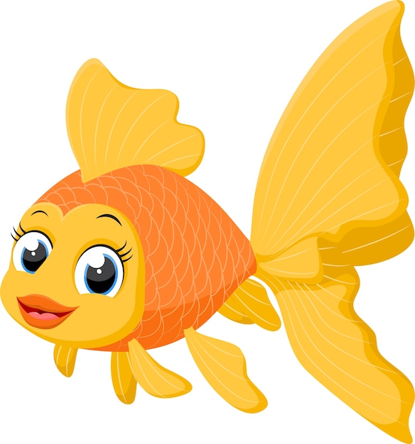 Premium Vector Cute goldfish cartoon