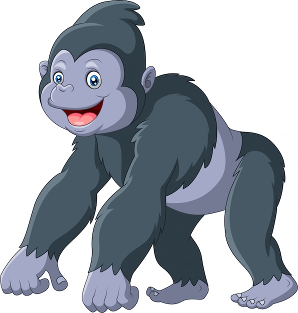 cartoon gorilla holding money bags